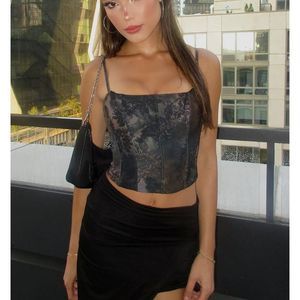 new whitefox Love Me Harder Bustier Choc Floral